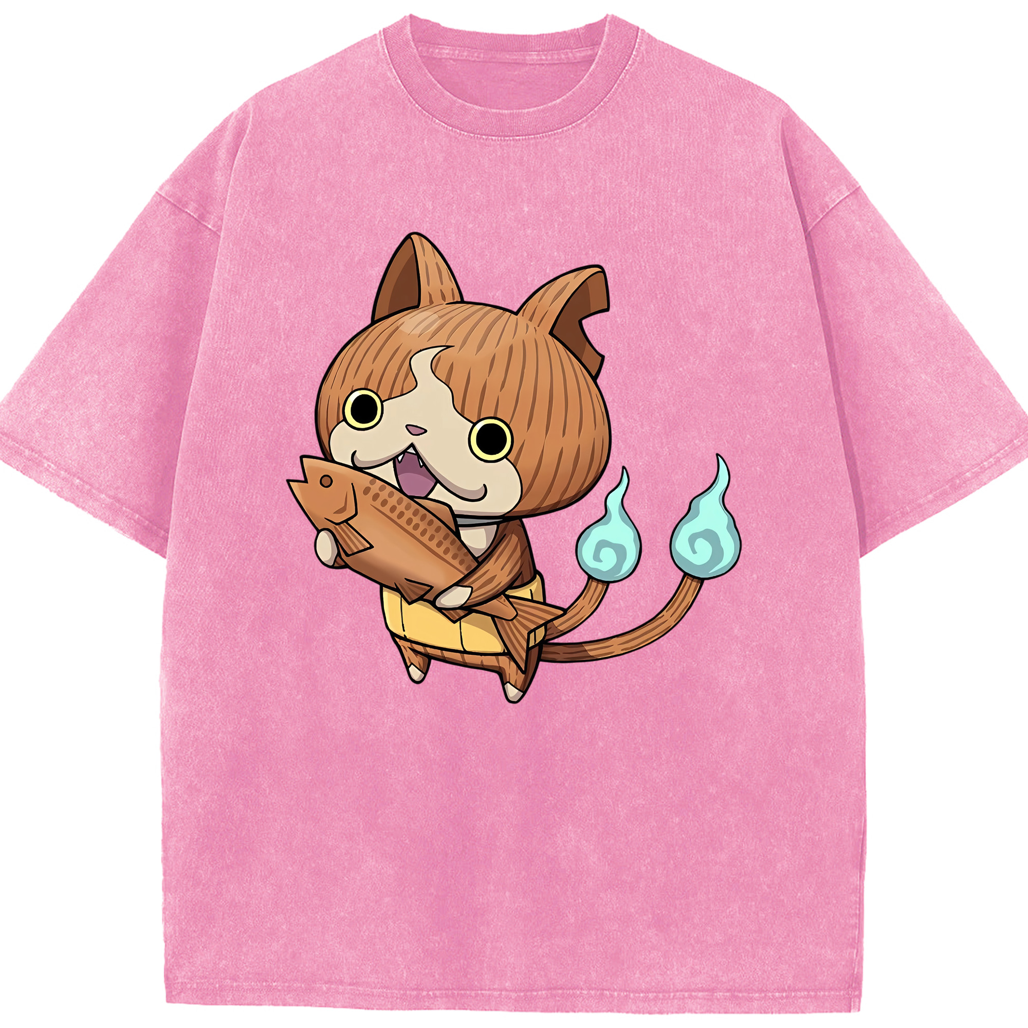 （画像用） 妖怪ウォッチ Yo-kai Watch 綿100% ヴィンテージ風 半袖Tシャツ（フロントプリント）